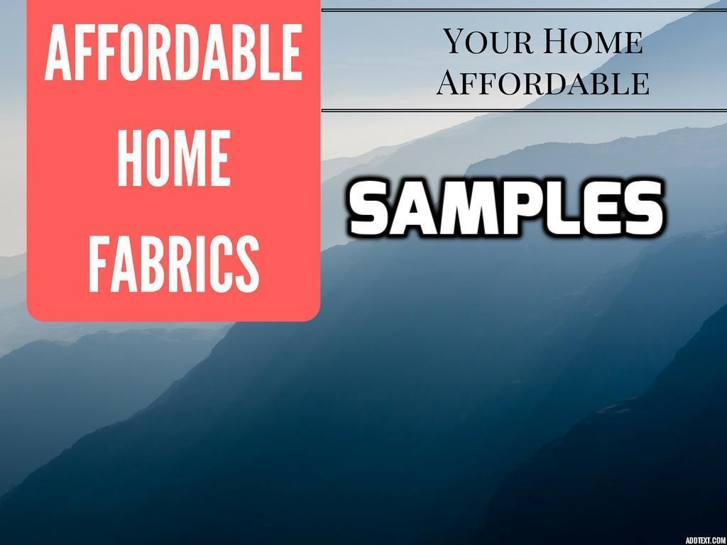 Affordable home fabric assorted samples Special Affordable Home Fabrics