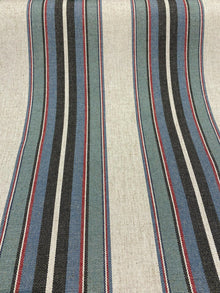  PK Lifestyle Yucatan Stripe Linen Marina Blue Fabric By the Yard