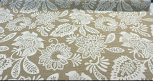  Robert Allen Upholstery Floral Mettaline Pumice Chenille Fabric