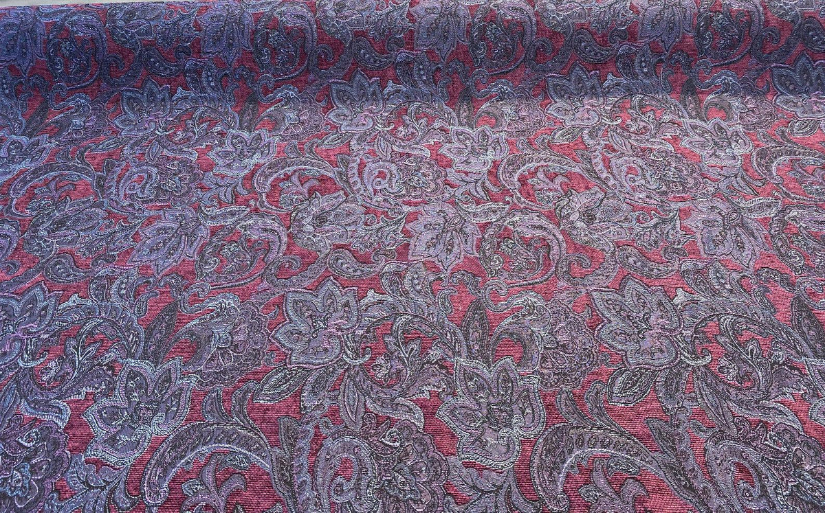 Upholstery Purple Tweed Gian Texture Valley Forge Chenille Fabric by the  yard