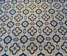  Upholstery Jardins Sapphire Blue Chenille  Chenille Fabric 