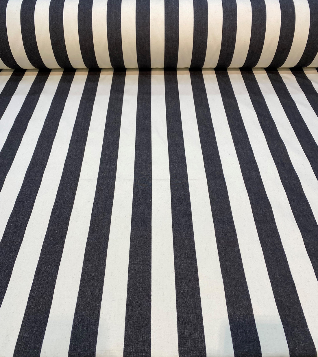  Black White Striped fabric