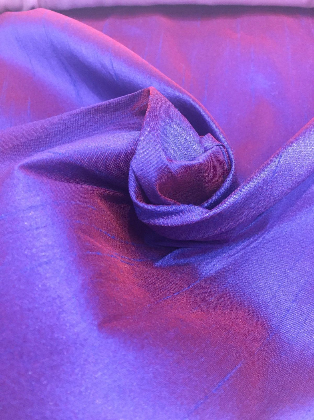  Gathered Dupioni fabric in purple color