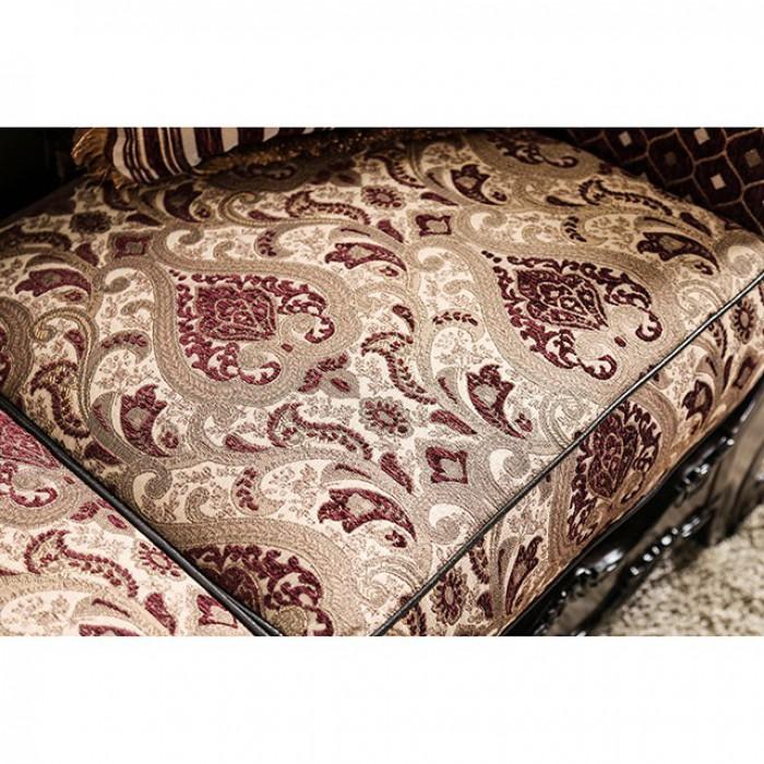  Upholstered damask cushion