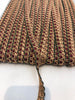 Maroon with Gold and Green Decorative Scroll Style Braid Gimp Trim