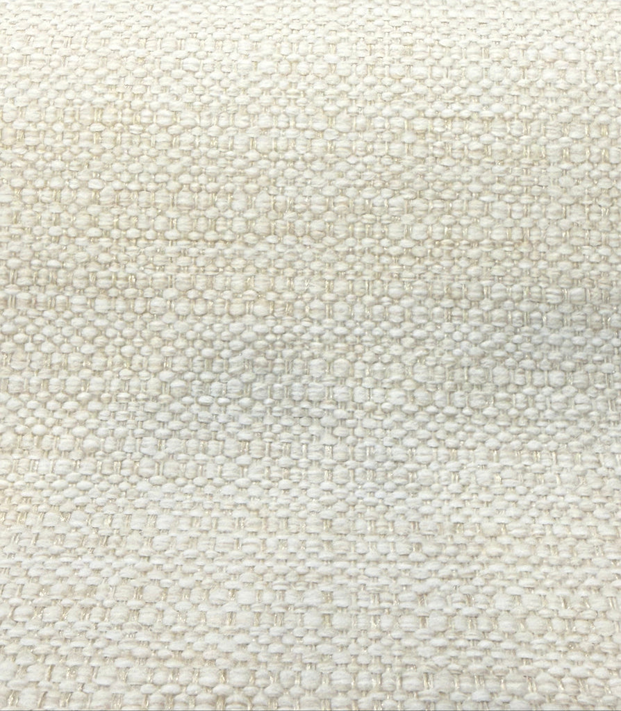 Sampson Ivory White performance basketweave chenille upholstery fabric