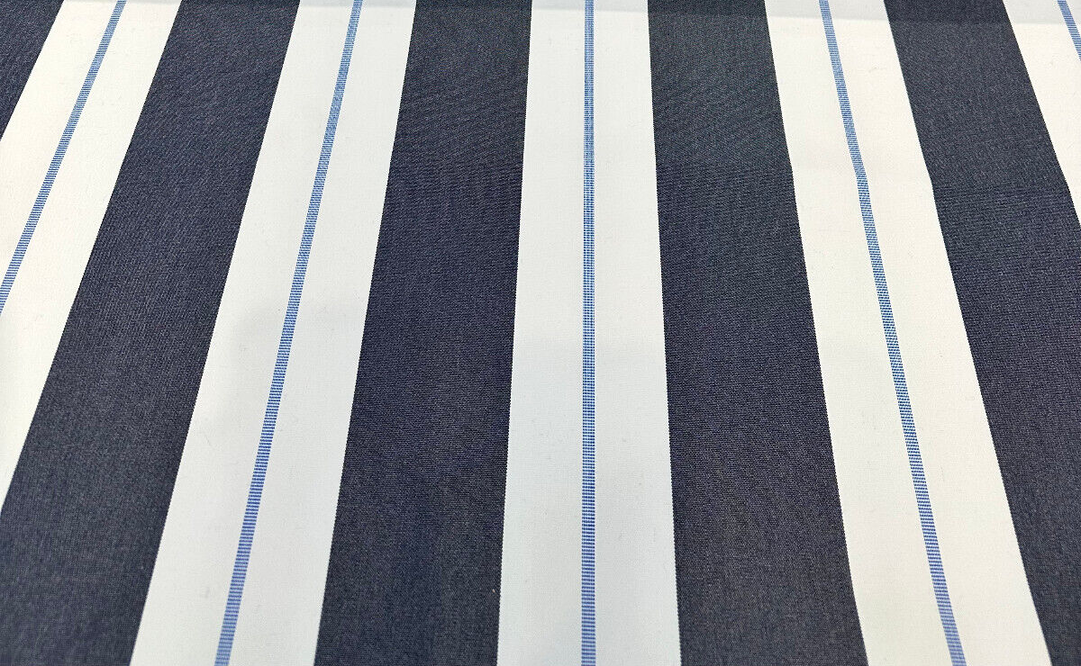 Sunbrella Relate Harbor Blue Stripe Upholstery Outdoor Fabric