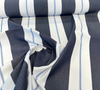 Sunbrella Relate Harbor Blue Stripe Upholstery Outdoor Fabric By the yard