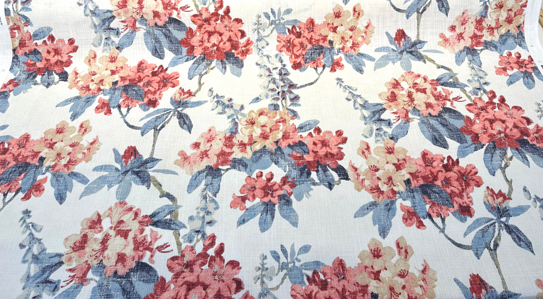  Waverly Elsa Indienne Red Blue Floral Drapery Upholstery Fabric 