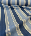 Waverly Spotswood Blue Stripe Porcelain Drapery Upholstery Fabric By the Yard