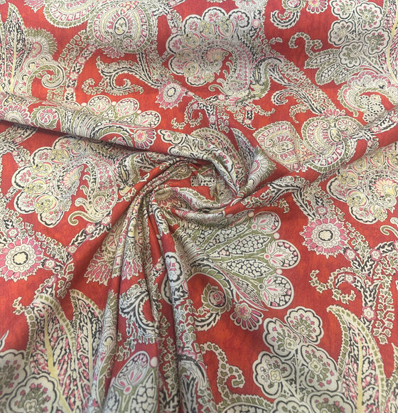 Waverly Grand Gesture Red Fiesta Drapery Upholstery Fabric