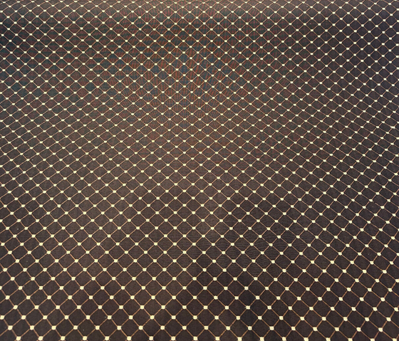 Heritage Brown Gold Diamond Honeycomb Backed Upholstery Fabric