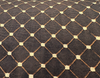 Heritage Brown Gold Diamond Honeycomb Backed Upholstery Fabric