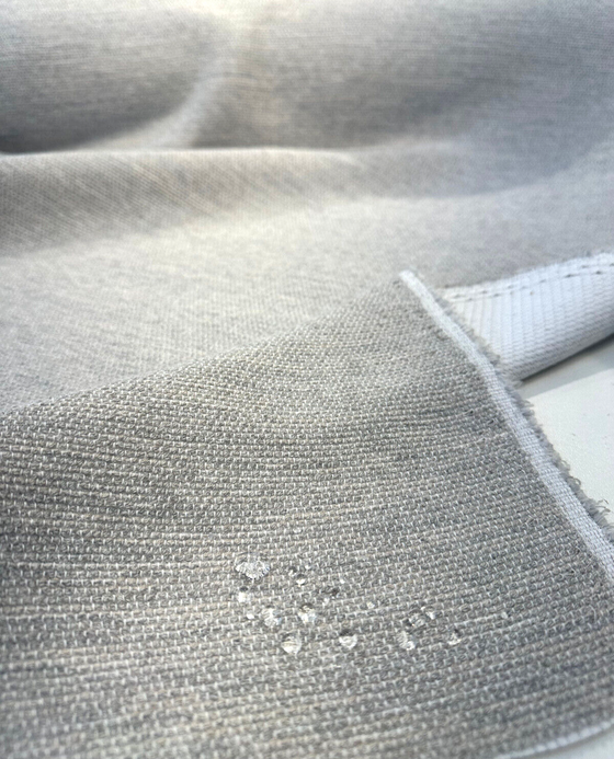 Sunbrella Boucle Twirl Pebble Gray Indoor/Outdoor Upholstery Fabric