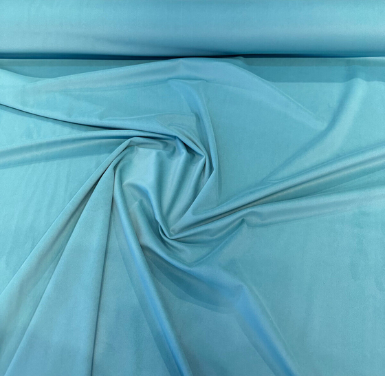 Rudy Velvet Turquoise Blue Drapery Upholstery Belgian Fabric by the yard