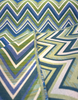 Fischer Chevron Sunbrella Blue Green Outdoor Upholstery Fabric By the yard