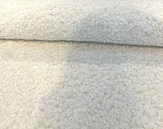 Faux Lamb Sheepskin Cream Upholstery Fabric