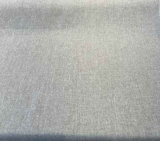 Libeco Belgian Linen Melange Nimbus Gray Drapery Upholstery Fabric