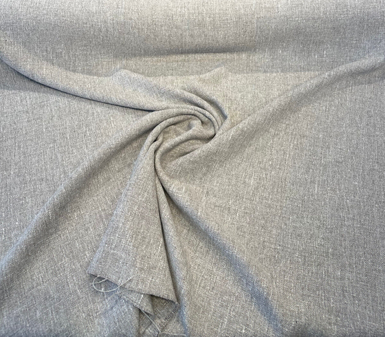 Libeco Belgian Linen Melange Nimbus Gray Drapery Upholstery Fabric