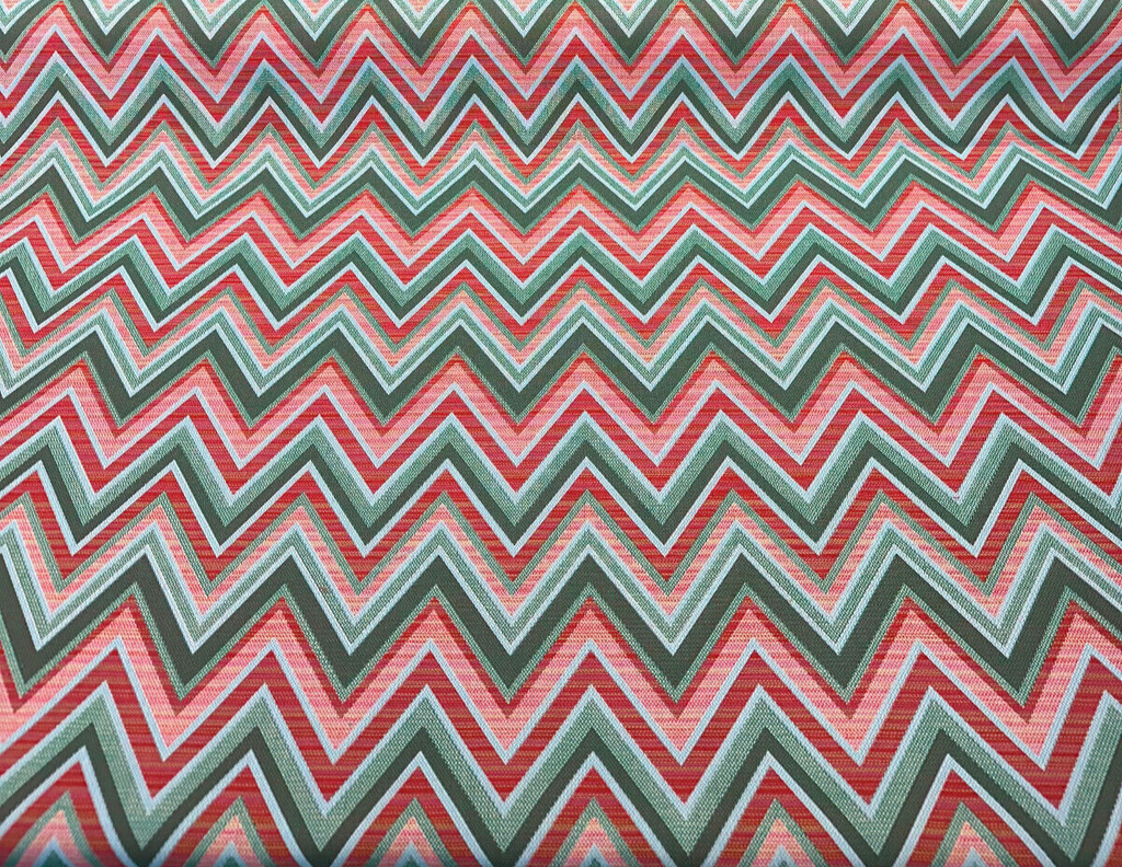 Fischer Sunbrella Emerald Chevron Outdoor Indoor Upholstery Fabric