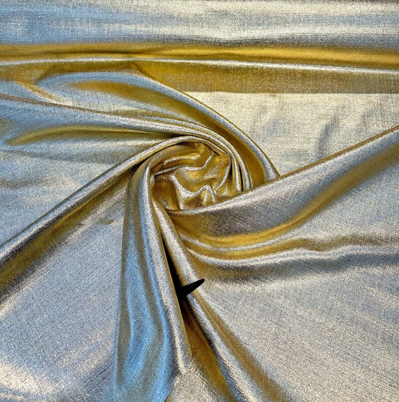 Precious Metal Metallic Gold 24K Heavy Italian Upholstery Fabric By The Yard