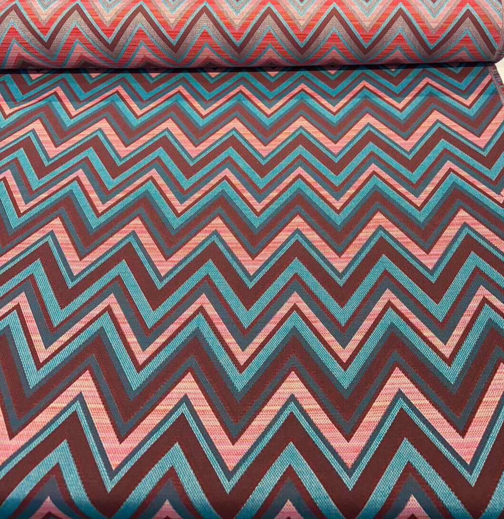 Fischer Sunbrella Carnival Chevron Outdoor Indoor Upholstery Fabric By the yard