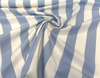 Sunbrella Stripe Townsend Blue Cornflower Outdoor Fabric By the yard