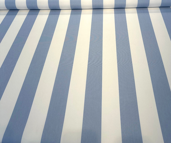 Sunbrella Stripe Townsend Blue Cornflower Outdoor Fabric By the yard