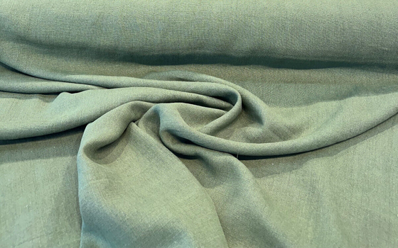 P Kaufmann Linen Don Giovanni Green Pesto Upholstery Drapery Fabric