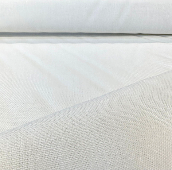 Heavy Linen White Belgian Drapery Upholstery Fabric By the Yard