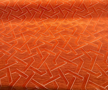  Zara Orange Marmalade Geometric Designed Velvet Fabric by the yard