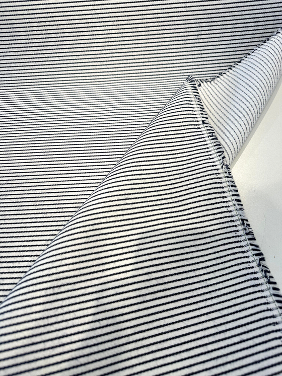 Sunbrella Pinstripe Navy Blue White Outdoor Upholstery Fabric By the yard