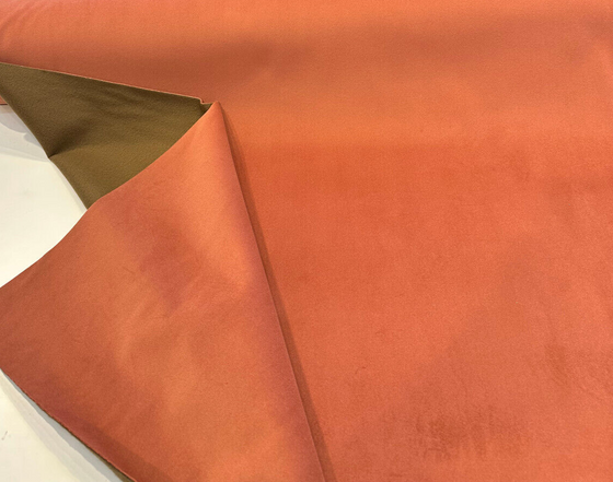 Posh Velvet Picante Fiery Orange Backed Soft Upholstery Fabric