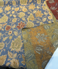 Twilight Blue Floral Designer Chenille Upholstery Fabric By The Yard