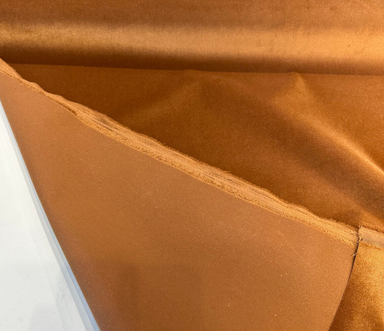 Moxie Sepia Orange Copper Velvet Heavy Upholstery Fabric by the yard