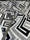 Sunbrella Network Labyrinth Black Milliken Upholstery Outdoor Fabric By the yard