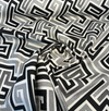 Sunbrella Network Labyrinth Black Milliken Upholstery Outdoor Fabric By the yard