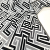 Sunbrella Network Labyrinth Black Milliken Upholstery Outdoor Fabric By the yard