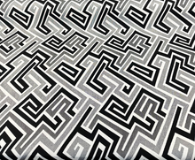  Sunbrella Network Labyrinth Black Milliken Upholstery Outdoor Fabric By the yard