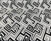 Sunbrella Network Labyrinth Black Milliken Upholstery Outdoor Fabric By the yard