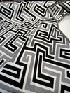 Sunbrella Network Labyrinth Black Milliken Upholstery Outdoor Fabric By the yard