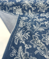 Waverly Follow The Trail Denim Blue Floral Upholstery Drapery Fabric By the Yard