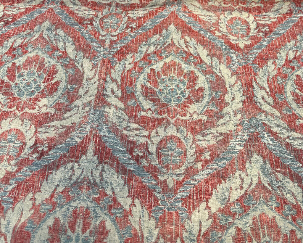 Waverly French Quarters Rouge Red Damask Drapery Upholstery Fabric By the yard