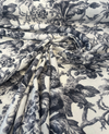 Waverly Southern Belle Black Cinder Drapery Upholstery Fabric by the yard