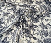 Waverly Southern Belle Black Cinder Drapery Upholstery Fabric by the yard