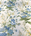 Waverly Lucinda Lankspur Blue Green Floral Drapery Upholstery Fabric