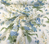 Waverly Lucinda Lankspur Blue Green Floral Drapery Upholstery Fabric By the Yard