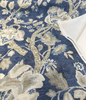 Waverly Adalet Indigo Blue Jacobean Drapery Upholstery Fabric By the Yard