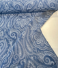 Waverly Clubroom Paisley Damask Prussian Chenille Upholstery Fabric By The Yard