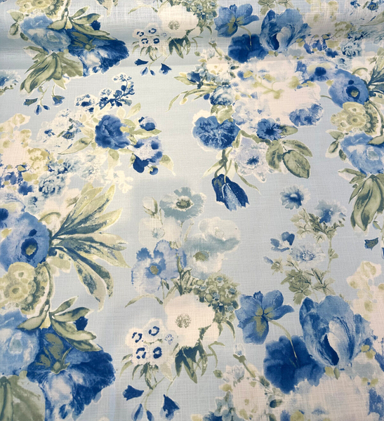 Waverly cheapest Wailea Coast In Bloom Blue Duck Upholstery Fabric 5yds X 54